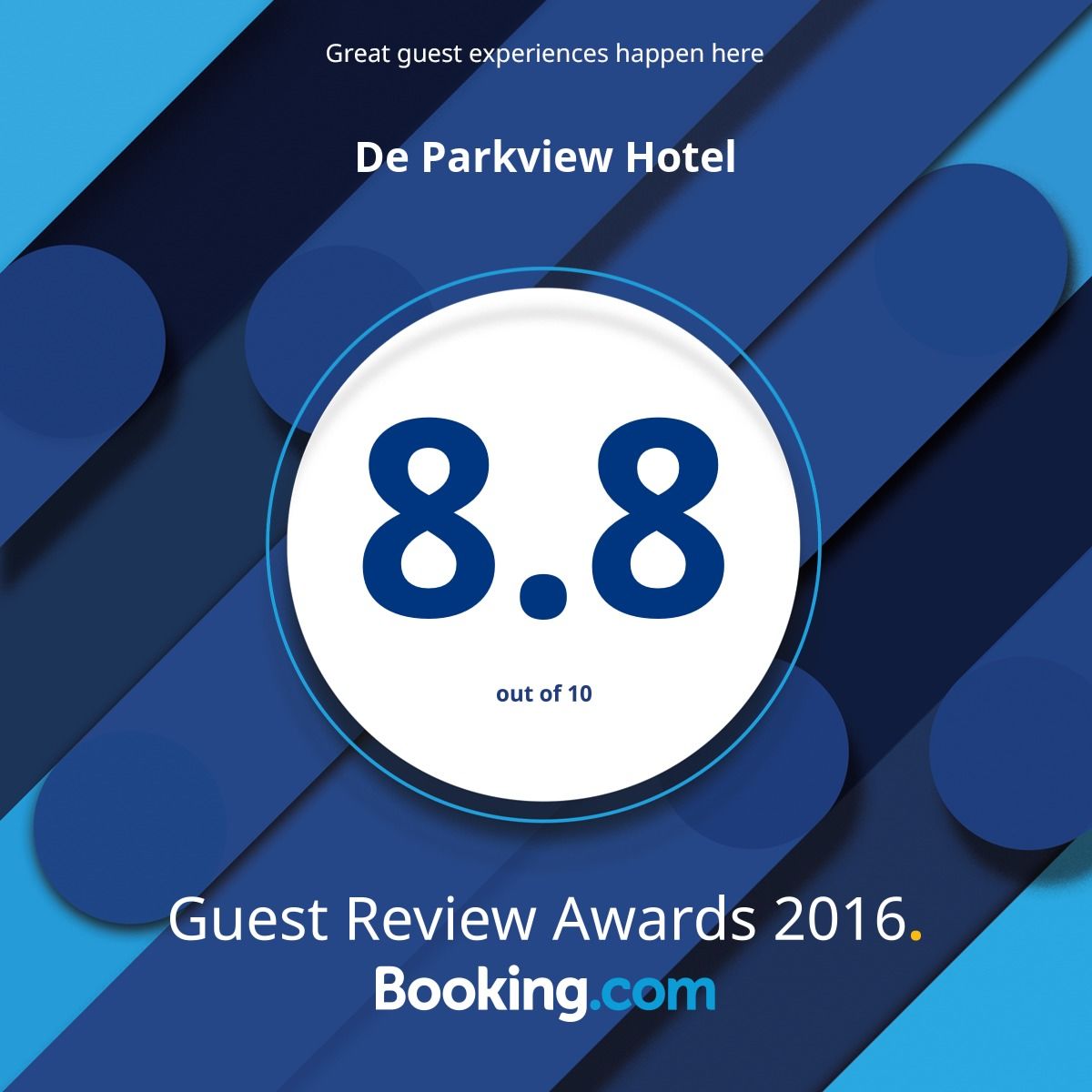 booking.com 2016 Award